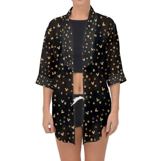 Golden Ears Chiffon Kimono