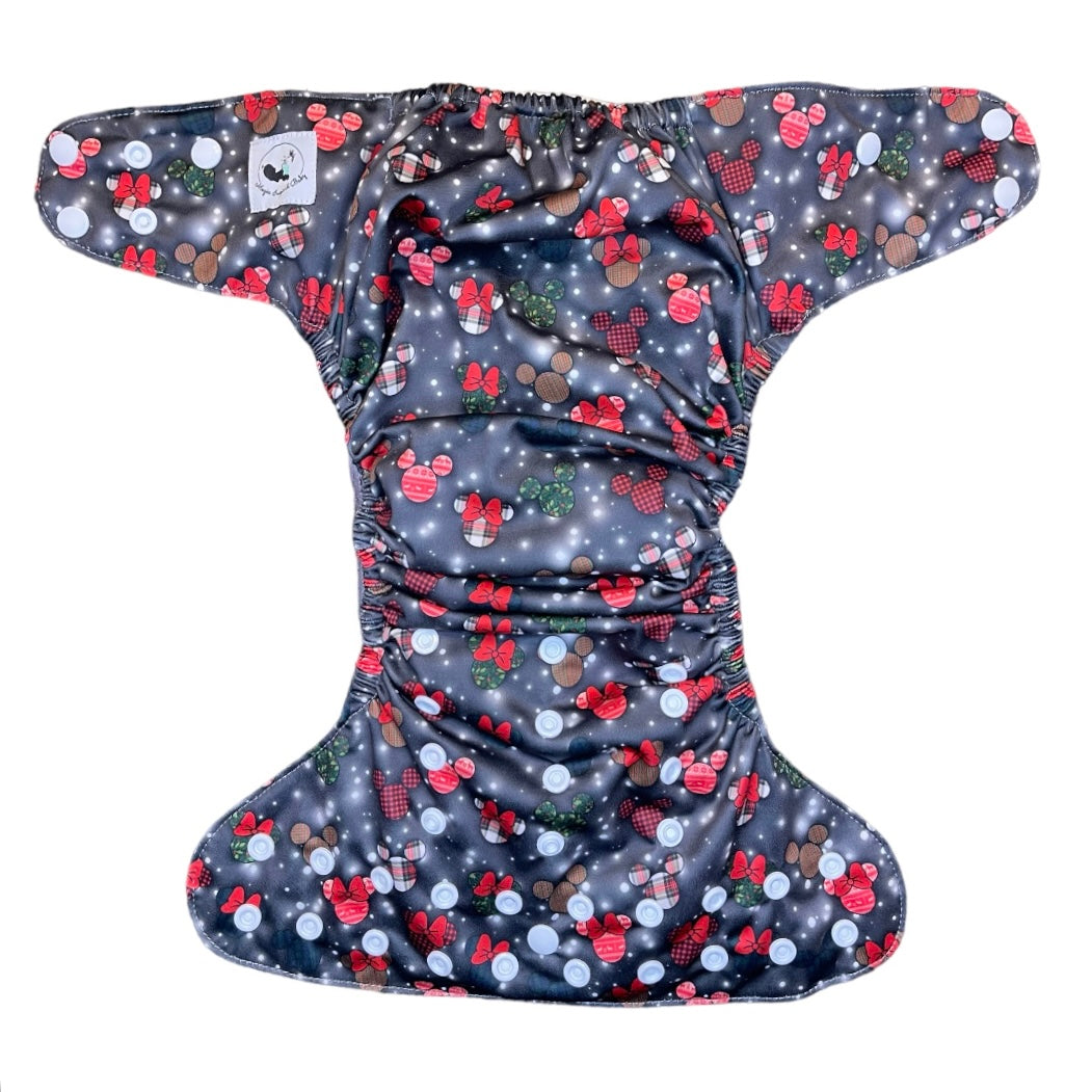 Christmas Paper Ears Pocket Cloth Diaper