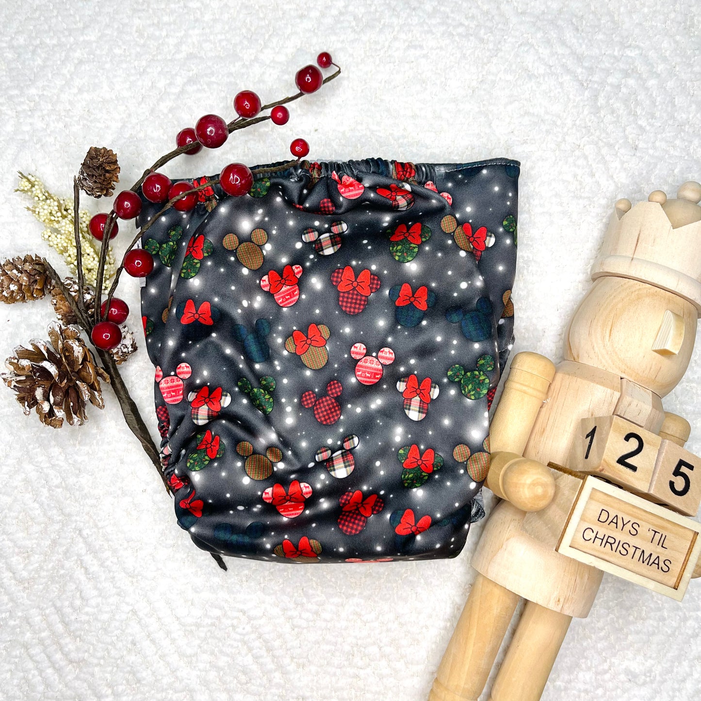 Christmas Paper Ears Pocket Cloth Diaper