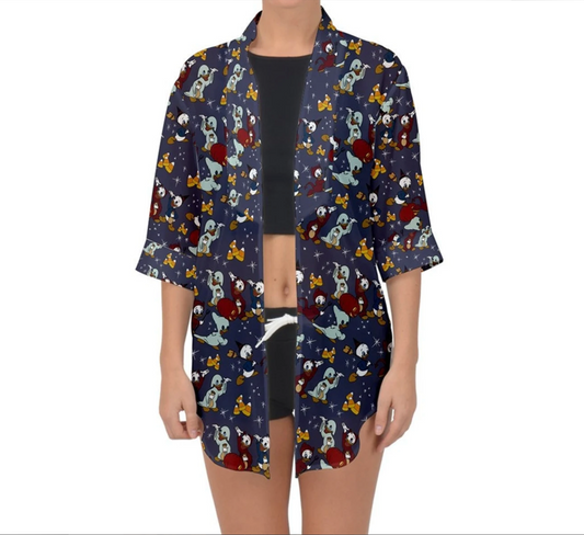 Trickin' and Treatin' Chiffon Kimono