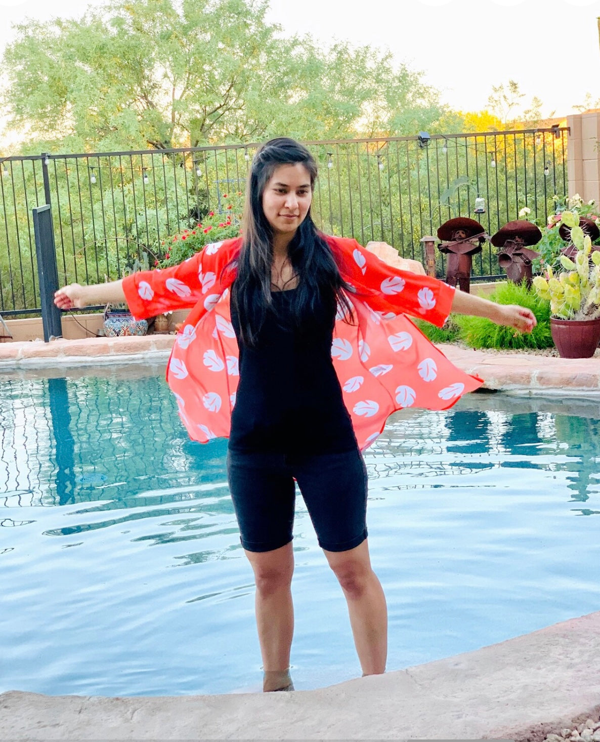 Lilo Leaf Chiffon Kimono